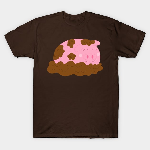 Muddy Pig T-Shirt by AmyMinori